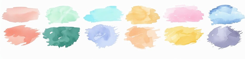 Diverse assortment of various vibrant colors of paint spread out on a clean white surface