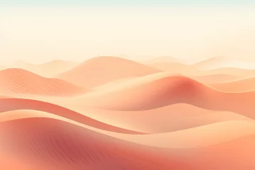 Fotobehang Abstract dune landscape in sunset colors © Larisa