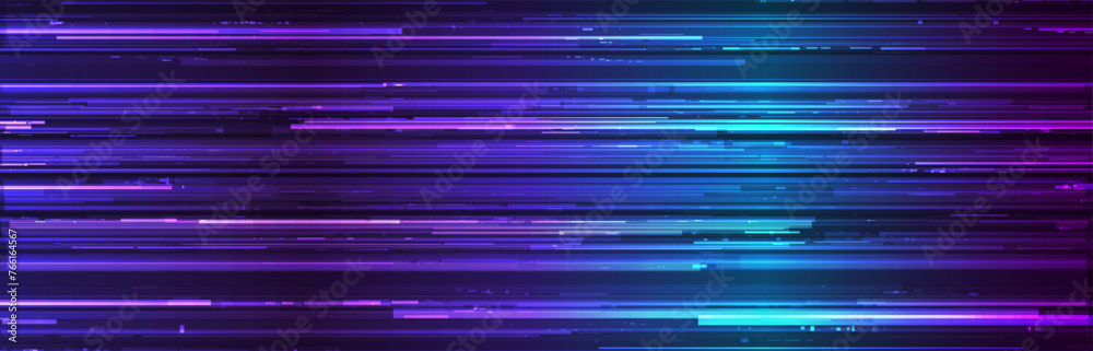 Leinwandbilder glitch background. abstract noise effect, error video damage, stylized data corrupted lines. vector 