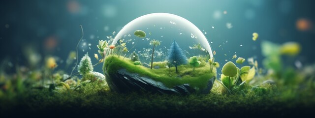 World environment and earth day concept with globe.