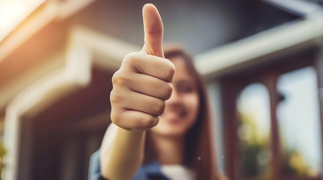 Mortgage Loan Prequalification with Affirmative Hand Gesture in Bright Studio Setting