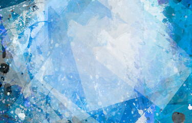 blue background with textured transparent squares in random layers