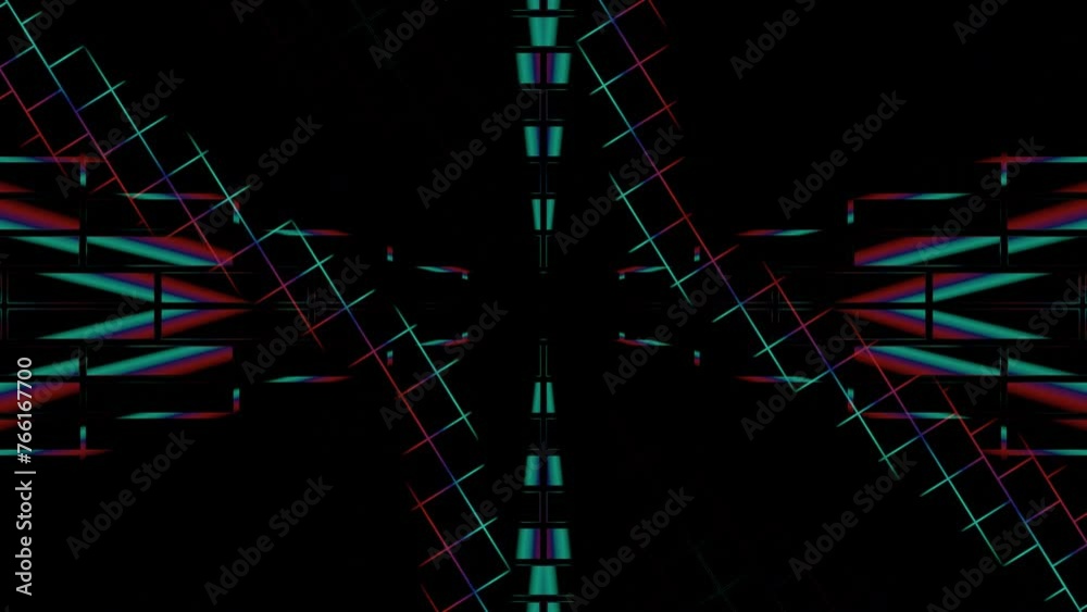 Poster this 3d rendered seamless loop animation features a vibrant pattern of multicolored squares against 