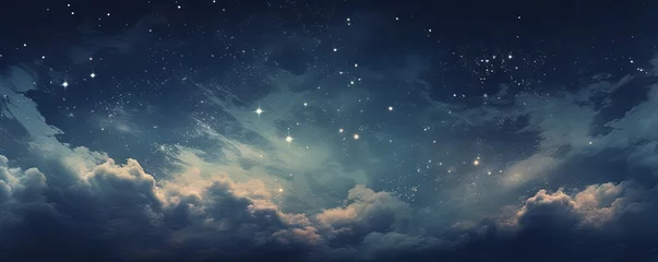 Foto op Canvas a high resolution ivory night sky texture © Celina