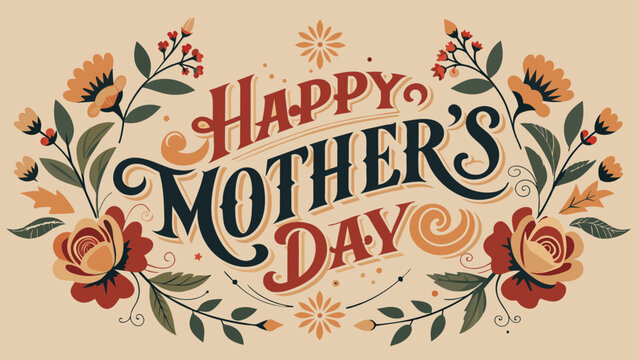 Exploring the Significance International Mother's Day Typography Background