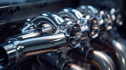 A precision-engineered exhaust manifold, with smooth bends and optimized flow paths, extracting maximum performance from the engine