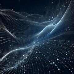 Abstract digital wave of particles. Futuristic point wave. Technology background vector
