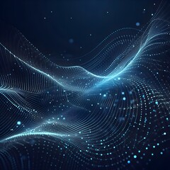 Abstract digital wave of particles. Futuristic point wave. Technology background vector