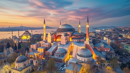 Byzantine Brilliance: Unveiling the History of Hagia Sophia - obrazy, fototapety, plakaty