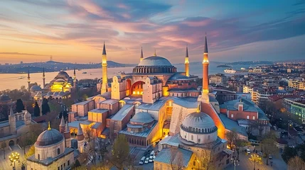 Fotobehang Byzantine Brilliance: Unveiling the History of Hagia Sophia © adeelraza