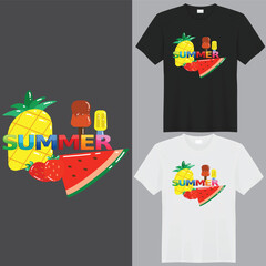 SUMMER T-shirt  creative design using adobe illustrator and your best choice...