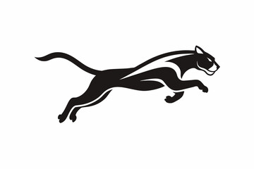 Fototapeta premium sign of a jumping puma that connotes speed resist