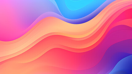 Watercolor background with various waves and wave shapes - obrazy, fototapety, plakaty
