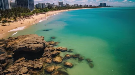 Zelfklevend Fotobehang Praia do Carmo, com vista para Recife © Zie