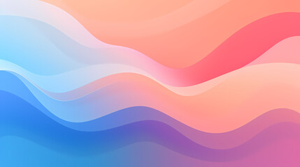 Gradient colorful abstract wallpaper with multicolored wavy surface - obrazy, fototapety, plakaty