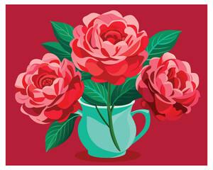 Rose flower vector illustration design