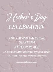 Mother's day celebration poster flyer or social media post design