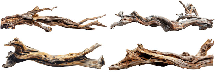 Driftwood transparent png four pack