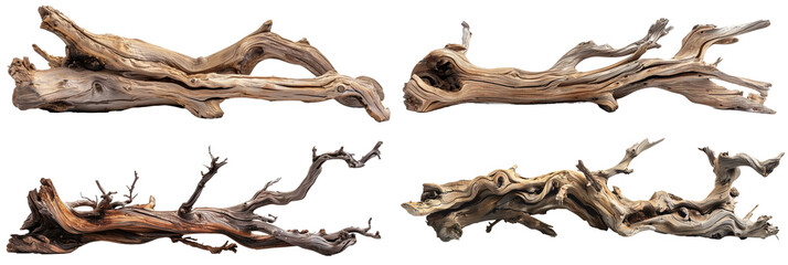 Driftwood transparent png four pack