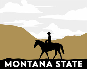 montana state with beautiful view