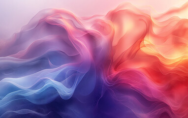 Obraz premium abstract background with smoke, Abstract Red & Blue Gradient Background, Soft Blurred Light Wave Background, Web Banner, Wallpaper 