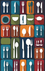set of kitchen utensils