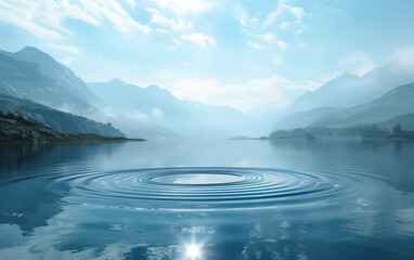 minimalist water pattern background,created with Generative AI tecnology.
 - obrazy, fototapety, plakaty