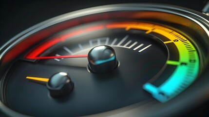 A Detailed Mortgage Stress Test Gauge Showcasing High Pressure Levels in a Conceptual 3D Render