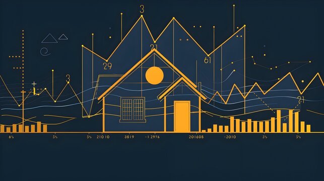 Mortgage Refinance Break-Even Visualization:Financial Data Trends in Infographic Style