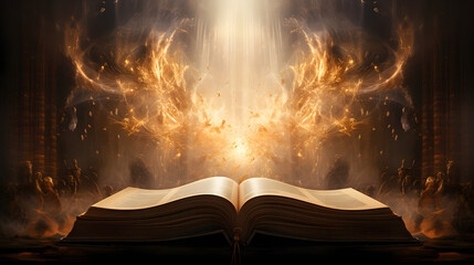 bible open light shining on it