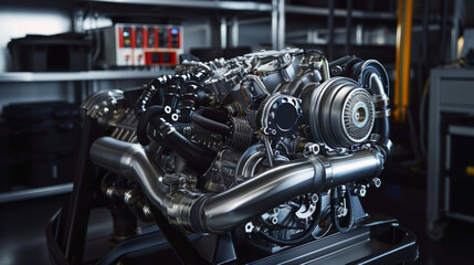 A precision-engineered turbocharger, nestled snugly in the engine bay, boosting horsepower and torque