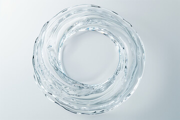 Water ripples on white background,created with Generative AI tecnology. - obrazy, fototapety, plakaty
