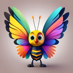 Obraz premium Bee butterfly mystical creature