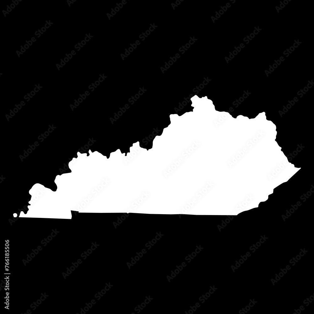 Wall mural kentucky map shape, united states of america. flat concept icon symbol vector illustration