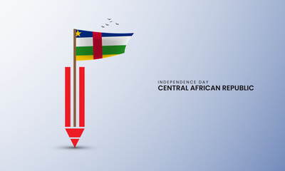 Central African republic day. Happy Independence Day. 3D illustration