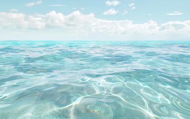 pure ocean background,created with Generative AI tecnology. - obrazy, fototapety, plakaty
