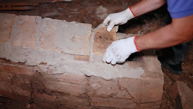 Reconstruction of the rustic furnace pipe.
