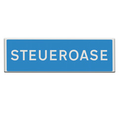 Cartoon -  Sign Tax haven. ..Abbildung - Steueroase , Verkehrszeichen.