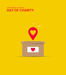 International Day of Charity, Day of Charity , 3D illustration design.