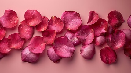  a bunch of pink flowers with drops of water on them and a pink background with a pink background and a pink background with a bunch of pink flowers.