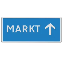 Fototapeten Shop / market road sign directions. Dutch. .Winkel / markt verkeersbord richtingen. Nederlands © Richard