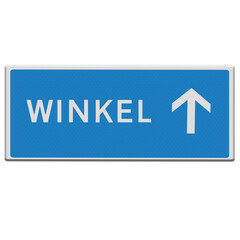 Shop / market road sign directions. Dutch. .Winkel / markt verkeersbord richtingen. Nederlands