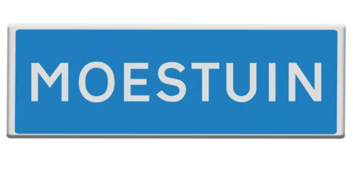 Deurstickers Dutch place name sign .Nederlands plaatsnaambord Moestuin © Richard