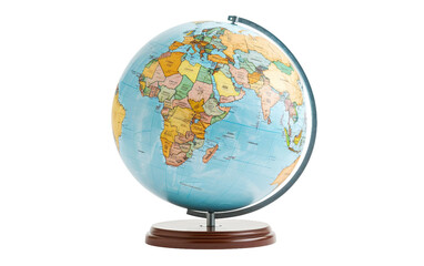 World Map Globe Isolated On Transparent Background PNG.