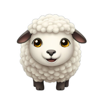 icon illustration cute little sheep