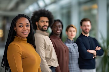 Obraz premium Group portrait of smiling business people