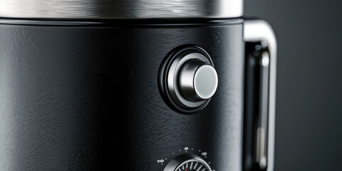 Sleek Electric Kettle with Temperature Gauge on simple flat background with copy space. Modern stylish kettle with indicator.