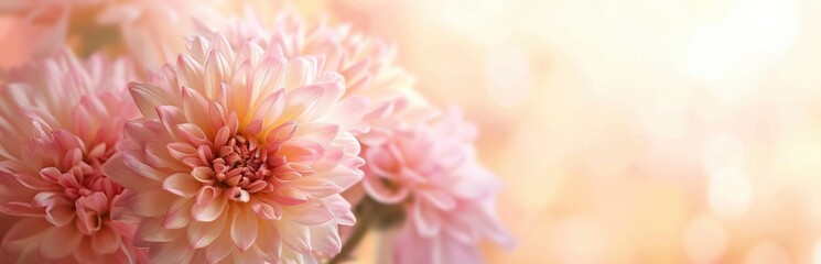 Beautiful pink chrysanthemum flowers