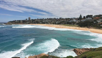 tamarama beach view near bondi in sydney australia