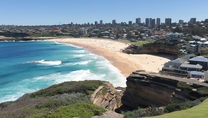 tamarama beach view near bondi in sydney australia